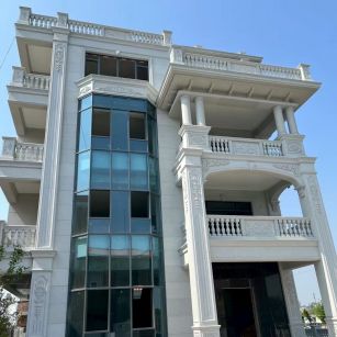 泰州 白麻花岗岩别墅外墙干挂效果展示