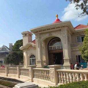 泰州 黄金麻花岗岩欧式别墅