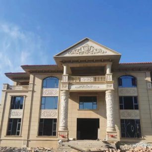 泰州 黄金麻花岗岩别墅外墙干挂