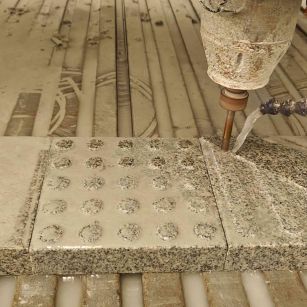 泰州 芝麻白花岗岩石材盲人石、盲道石、盲点石