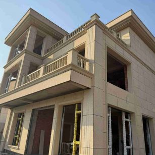 泰州 黄金麻花岗岩石材荔枝面外墙干挂效果展示