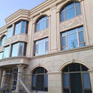 泰州 黄金麻花岗岩别墅外墙干挂