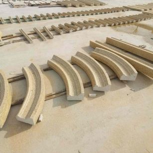 泰州 黄金麻花岗岩别墅线条