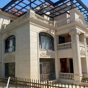 泰州 黄金麻花岗岩荔枝面别墅外墙干挂