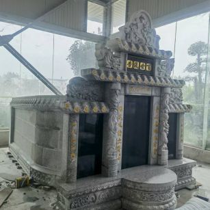 泰州 芝麻白墓碑效果展示图