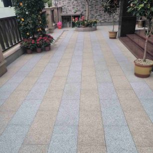 泰州 黄金麻白麻荔枝面庭院铺装展示