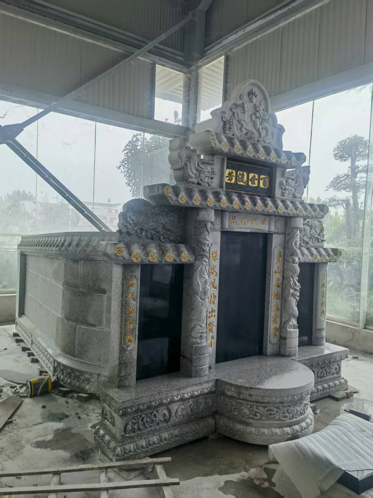 泰州 芝麻白墓碑效果展示图