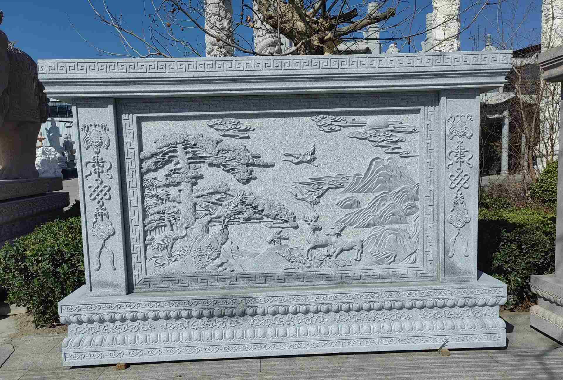 泰州 芝麻白大型照壁，屏风，影壁