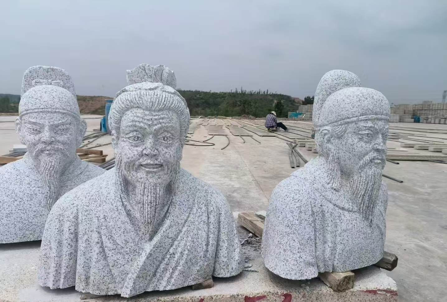 泰州 白麻花岗岩石材人物立体雕刻