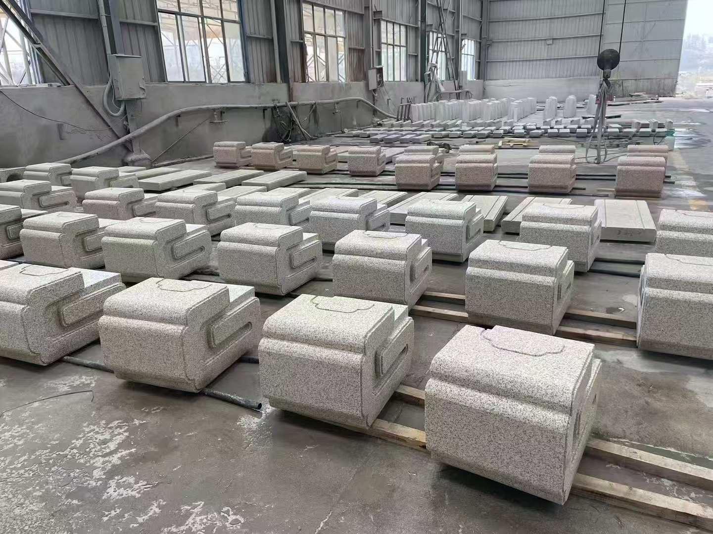 泰州 白麻花岗岩异形加工-石凳，坐凳